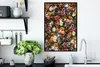 MuchoWow® Gerahmtes Poster Blumen - Schmetterling - Design Produktbild-Vorschau 3