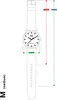 A diagram showing the dimensions of an Ice-Watch. Voir les images du produit