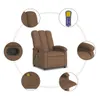dkd-home-decor Massagesessel Stoff Braun 70 x 93 x 101 cm Produktbild-Vorschau 7