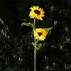 LED Solar Gartenstecker SONNENBLUME - H: 1,25m - Lichtsensor - grün/gelb Produktbild-Vorschau
