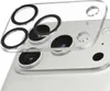 A clear, professional shot of a camera lens protector for an iPhone, shown from a slightly elevated angle. Anteprima dell’immagine prodotto
