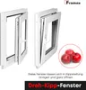 Framex Kellerfenster Kunststoff Fenster Weiß Milchglas Produktbild-Vorschau 6
