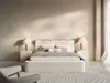 A bedroom scene with a bed, nightstands, and lamps. Produktbild-Vorschau