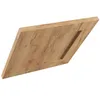 A single kitchen countertop piece with a wood grain texture and a recessed panel, shown at an angle against a white background. Produktbild-Vorschau