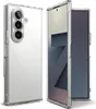A clear phone case is shown from two angles, one showing the back with the camera cutout and the other showing the front with the phone inside. Náhled obrázku produktu