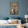 MuchoWow® Poster Hirsche - Geweihe - Blätter 60x90 cm - Produktbild-Vorschau 4