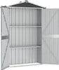 An open metal shed with two shelves. Produktbild-Vorschau