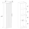 Hoher Badezimmerschrank Mit Türen - Elegante Produktbild-Vorschau 8