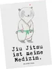 Mr. & Mrs. Panda Postkarte Panda Jiu Jitsu - Weiß - Produktbild-Vorschau 1