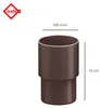INEFA Fallrohr Verbinder, PVC DN100 / 100mm Dunkelbraun Produktbild-Vorschau 2