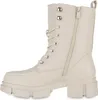 A side view of a cream-colored women's boot. Produktbild-Vorschau