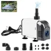 A water pump with various attachments and a small inset image of a garden fountain. Náhled obrázku produktu