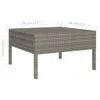 vidaXL 8-tlg. Garten-Lounge-Set mit Auflagen Poly Rattan Produktbild-Vorschau 7