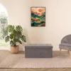 Velký pouf s odkládací přihrádkou v šedé barvě, pouf na Náhled obrázku produktu 10