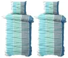 Mikrofaser Bettwäsche Set 155x220 cm Bettbezug Petrol Blau Produktbild-Vorschau 1