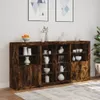 vidaXL Sideboard avec lampes LED chêne fumé 202x37x100 cm Voir les images du produit 4
