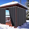 1x Outdoor Vorhang Grau Wetterfest Mit Ösen Gardinen Produktbild-Vorschau 6