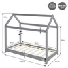 ML-Design Kinderbett 80x160 cm mit Matratze, Dach und Produktbild-Vorschau 7