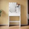 Commode blanche SONNI 70x40x140cm Commode lumineuse LED à Voir les images du produit 1