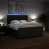 vidaXL Boxspringbett mit Matratze Schwarz 180x200 cm Stoff Produktbild-Vorschau 5