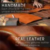 NALIA Custodia flip in vera pelle per iPhone 15 Pro, cover Anteprima dell’immagine prodotto 2