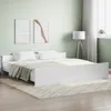 vidaXL Rám postele s čelem a podnožkou bílý 200x200 cm Náhled obrázku produktu 2