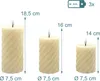 Bougies LED Relaxdays, lot de 3, 3 tailles, flamme Voir les images du produit 4