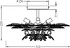 A technical drawing of a ceiling lamp with dimensions indicated. Náhled obrázku produktu