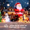 HOMCOM Aufblasbarer Weihnachtsmann auf einem Motorrad 165 Produktbild-Vorschau 9