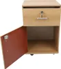 A light oak rollable filing cabinet with one drawer and one open cabinet door. Anteprima dell’immagine prodotto