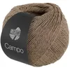A ball of brown yarn with a black label. Produktbild-Vorschau