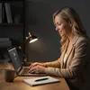 Stolní lampa XUDO E27, černá a zlatá, kovová, nastavitelná Náhled obrázku produktu 10