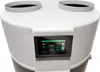 A close-up, studio shot of a white and gray heat pump with a digital display screen. Produktbild-Vorschau