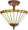 Clayre & Eef Deckenlampe Tiffany Ø 29x30 cm Beige Braun Produktbild-Vorschau 1