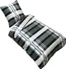 A plaid patterned duvet cover and pillowcase set. Produktbild-Vorschau