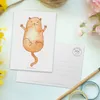 Mr. & Mrs. Panda Postkarte Katze Umarmen - Weiß - Geschenk, Produktbild-Vorschau 3