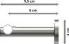 Interdeco Gardinenstange / Vorhangstange Edelstahl-Optik, Produktbild-Vorschau 2