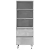 Highboard Betongrau 40x36x110 cm Holzwerkstoff Produktbild-Vorschau 5