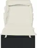 A top-down view of a black rattan sun lounger with a cream canopy and cushion. Náhled obrázku produktu