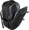 An open black backpack is shown from a diagonal angle. Produktbild-Vorschau
