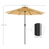Slunečník SONGMICS Ø300 cm UPF 50+ lze sklopit o 30° na Náhled obrázku produktu 3