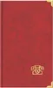 A red address book with gold corner protectors and a gold telephone icon. Náhľad obrázku produktu