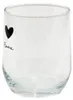 Clayre & Eef, vaso de vidrio de 300 ml, diseño de corazón Vista previa de la imagen del producto 2