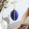 Frostiges blaues Osterei mit Blattdekoration Produktbild-Vorschau 1
