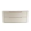 A front view of a beige dresser with two drawers against a white background. Náhľad obrázku produktu