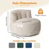 (Beige) Fauteuil de détente en flanelle moelleuse, style Voir les images du produit 8