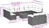 vidaXL 13-tlg. Garten-Sofagarnitur mit Kissen Beige Poly Produktbild-Vorschau 8