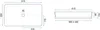 Technical drawings of a sink with dimensions shown. Anteprima dell’immagine prodotto