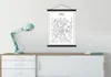 MuchoWow® Textilposter Stadtplan - Köln - Schwarz und weiß Produktbild-Vorschau 3