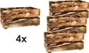 Lermowood Holzkisten 4x Box0421 25 x 40 x 19cm Geflammt | Produktbild-Vorschau 1